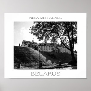 Affiche d'architecture du palais de Nesvizh en Bié