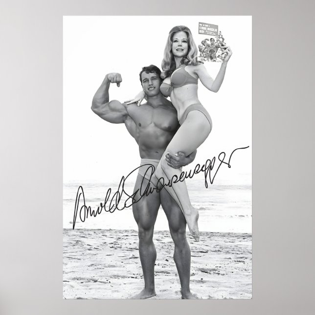 Affiche d'Arnold Schwarzenegger - Illustration de  (Devant)