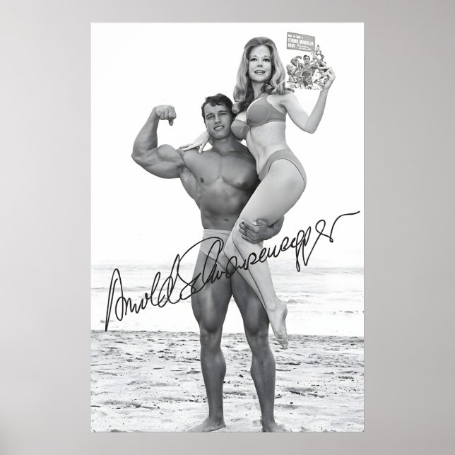 Affiche d'Arnold Schwarzenegger - Illustration de  (Devant)