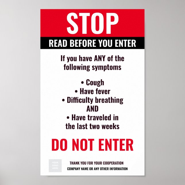 AFFICHE D'ARRÊT D'AFFAIRES (Devant)