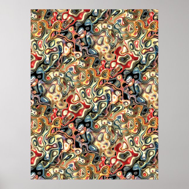 Affiche d'art abstrait (Devant)