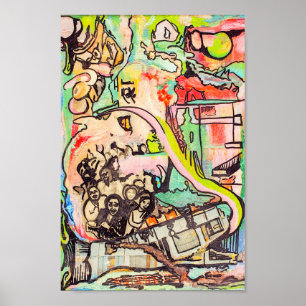 Affiche d'art Abstrait colorée