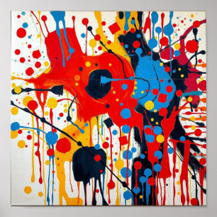 Affiche d'art abstrait de couleur eau d'esthétique