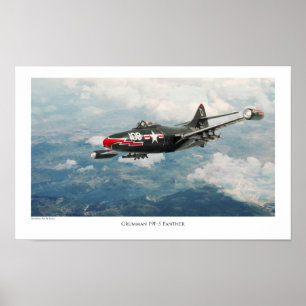 Affiche d'art aéronautique "F9F Panther"