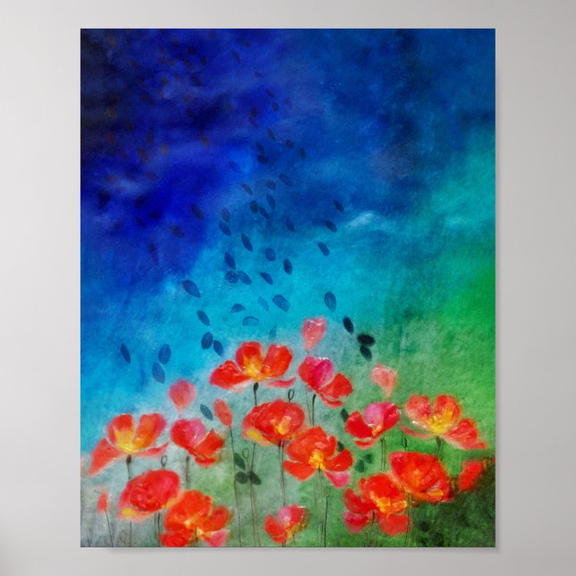 Affiche d'art au coquelicot (Devant)