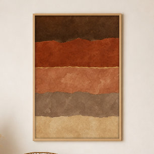 Affiche d'art bohème gouache Umber Strata