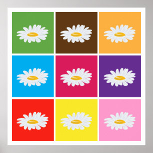 affiche d'art de bruit de marguerite de 8,99