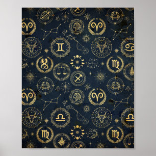 Affiche d'art de carte stellaire d'astronomie vint