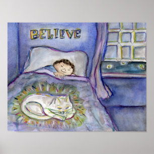 Affiche d'art de condoléances pour chat Kitty Spir