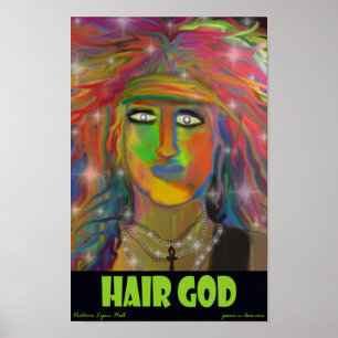Affiche d'art de Dieu de cheveux