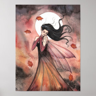 Affiche d'art de fantasy gothique d'automne