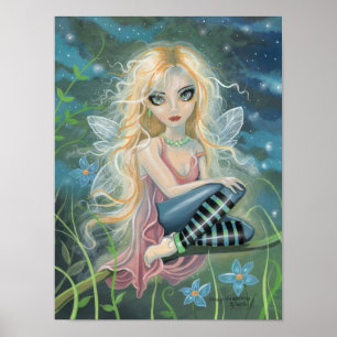 Affiche d'art de fée de fantasy mystique