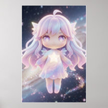 Affiche d'art de fée étoile pastel mignonne