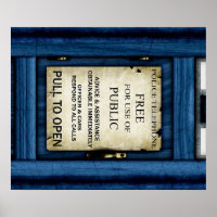 Affiche d'art de la boîte d'appel publique de la p