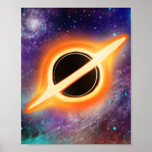 Affiche d'art de la galaxie du trou noir cosmique