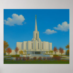 Affiche d'art de la peinture du temple de Jordan R