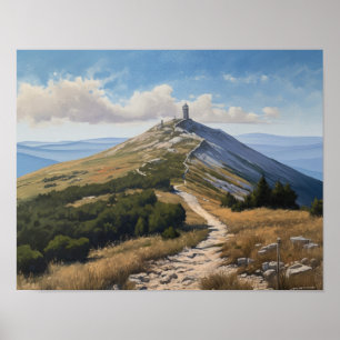 Affiche d'art de Mont Ventoux Country France