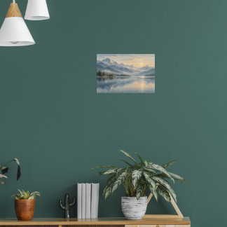 Affiche d'art de paysage de lever de soleil sur le