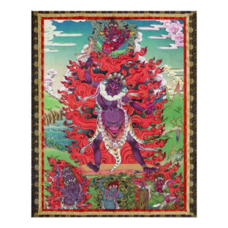 Affiche d'art de Thangka tibétain Ekajati
