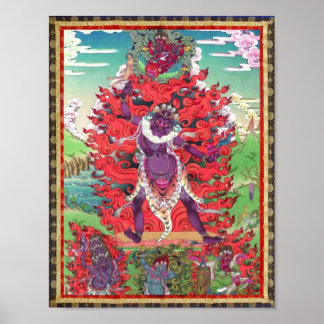 Affiche d'art de Thangka tibétain Ekajati