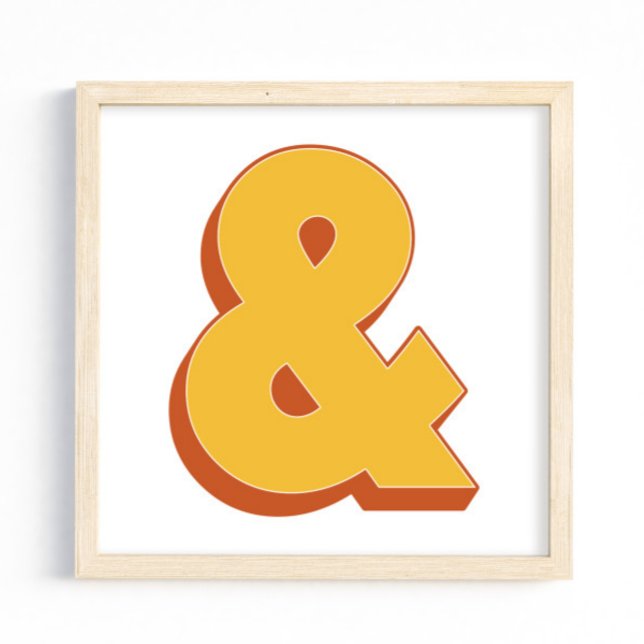 Affiche d'art de typographie, esperluette &, Type  (Créateur téléchargé)