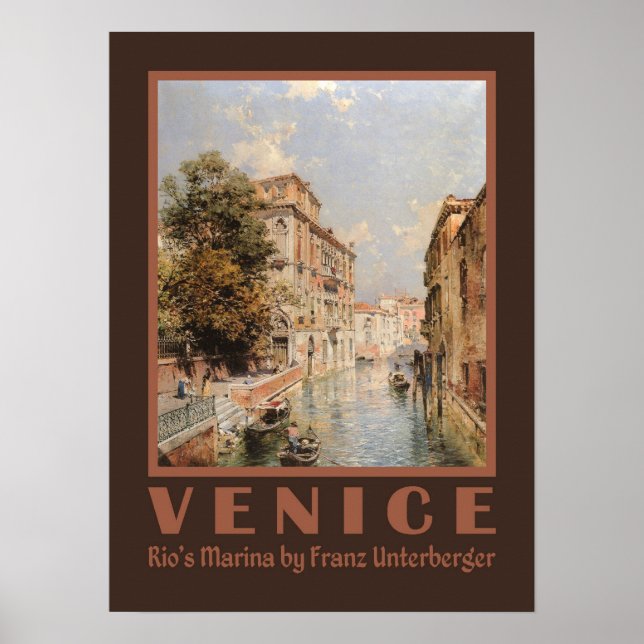 Affiche d'art de Venise d'Unterberger (Devant)