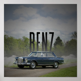 Affiche d'art de voiture ancienne Mercedes-Benz W1