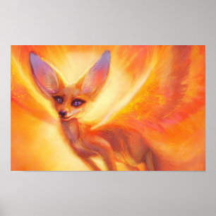 Affiche d'art Désert Embrasé – Renard Radieux