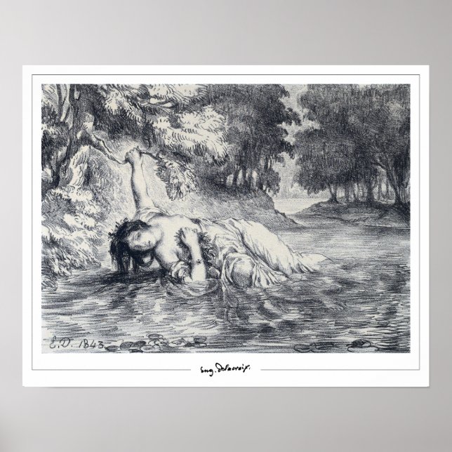 Affiche d'art d'Eugène Delacroix Zedign #245 (Devant)