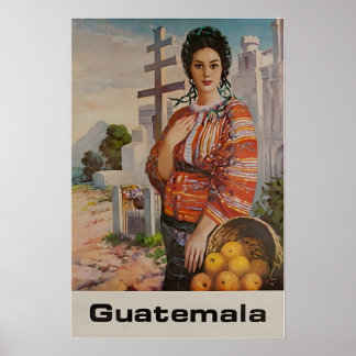 Affiche d'art d'impression du Guatemala Amérique d