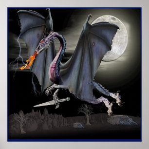 Affiche d'art dragon