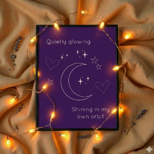 Affiche d'art en ligne céleste violet personnalisé