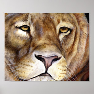 Affiche d'art fin de lions