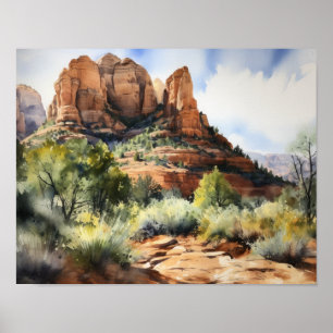 Affiche d'art impression Roches Rouges Sedona Ariz