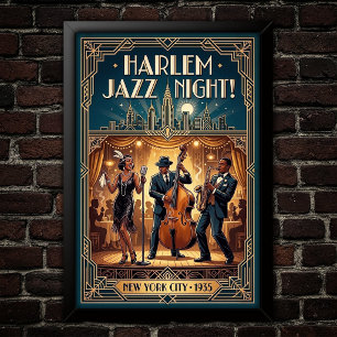 Affiche d'art Jazz Vintage 1930
