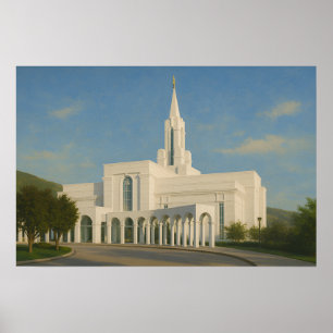 Affiche d'art LDS du temple de Bountiful Utah