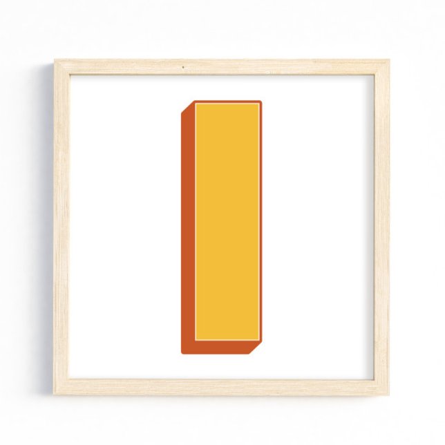 Affiche d'art lettre, monogramme I, initiale de ty (Créateur téléchargé)
