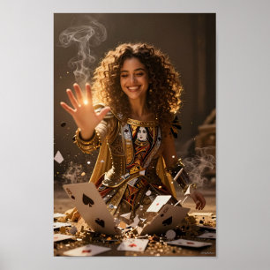Affiche d'art magique de la Cartomancienne à la Ca