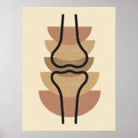 affiche d'art médical du genou Abstrait