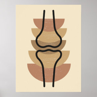 affiche d'art médical du genou Abstrait