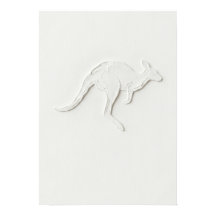 Affiche d'art minimaliste au trait de kangourou