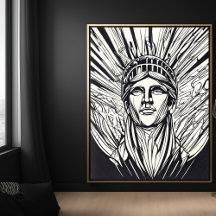 Affiche d'art moderne de la Statue de la Liberté