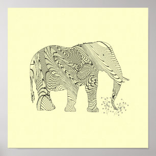 Affiche d'art Motif Elephant