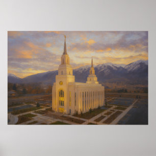 Affiche d'art mural Layton Utah Temple Painting™ L