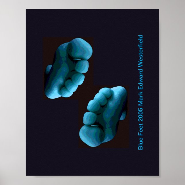 Affiche d'art Pieds Bleus (Devant)