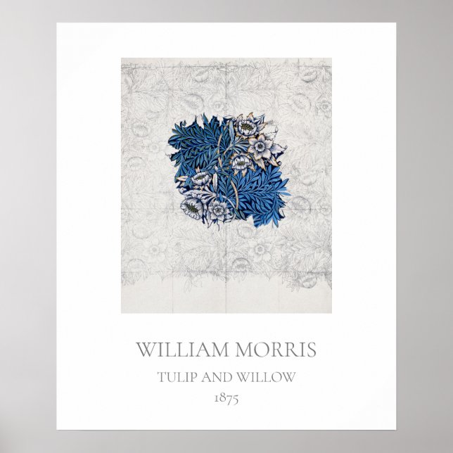 AFFICHE D'ART : WILLIAM MORRIS : TULIP + WILLOW 18 (Devant)