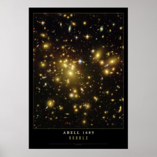 Affiche d'astronomie de galaxies d'Abell 1689