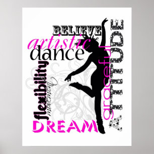 Affiche d'attitude de danse