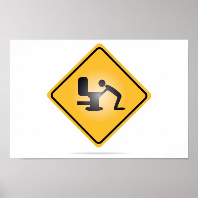 Affiche d'avertissement de la gueule jaune (Devant)