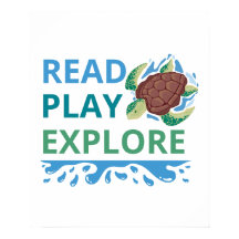 Affiche de aventures océaniques Lire • Jouer • Exp
